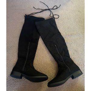 Black Suede knee high boots